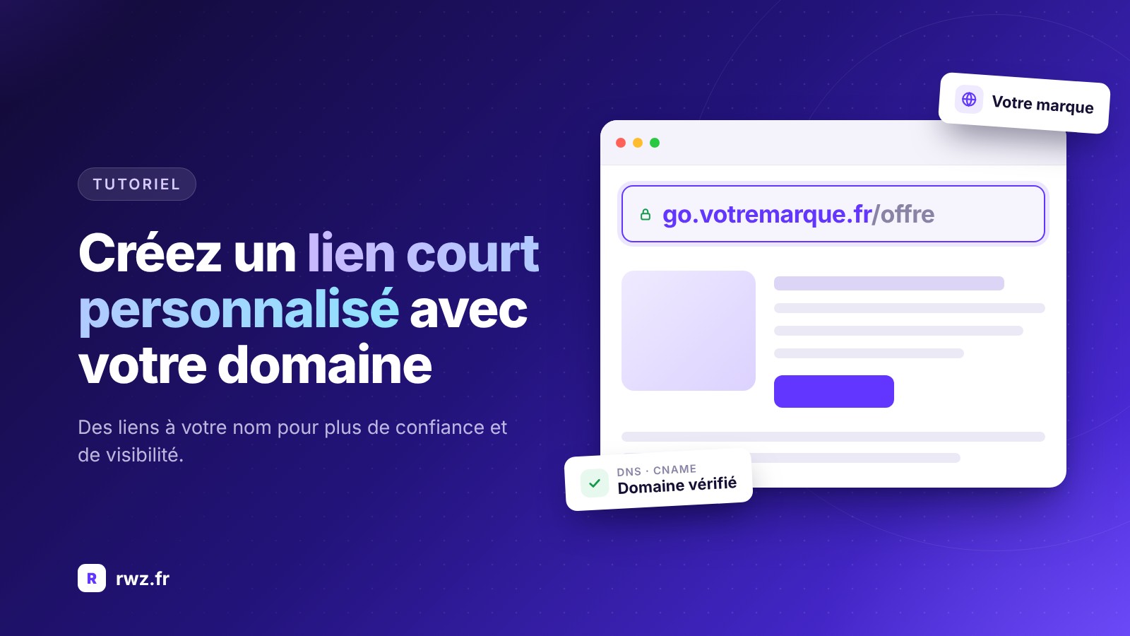 Comment créer un lien court personnalisé avec votre propre domaine