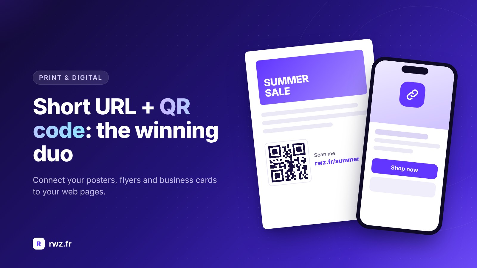 URL shortener and QR code: the winning duo for your print and digital media