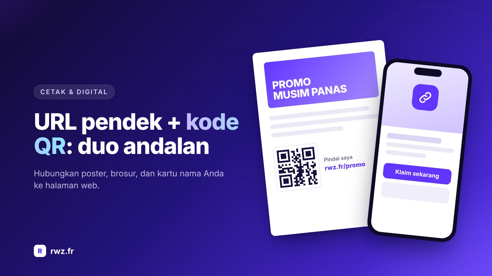Penyingkat URL dan QR code: duo terbaik untuk media cetak dan digital Anda