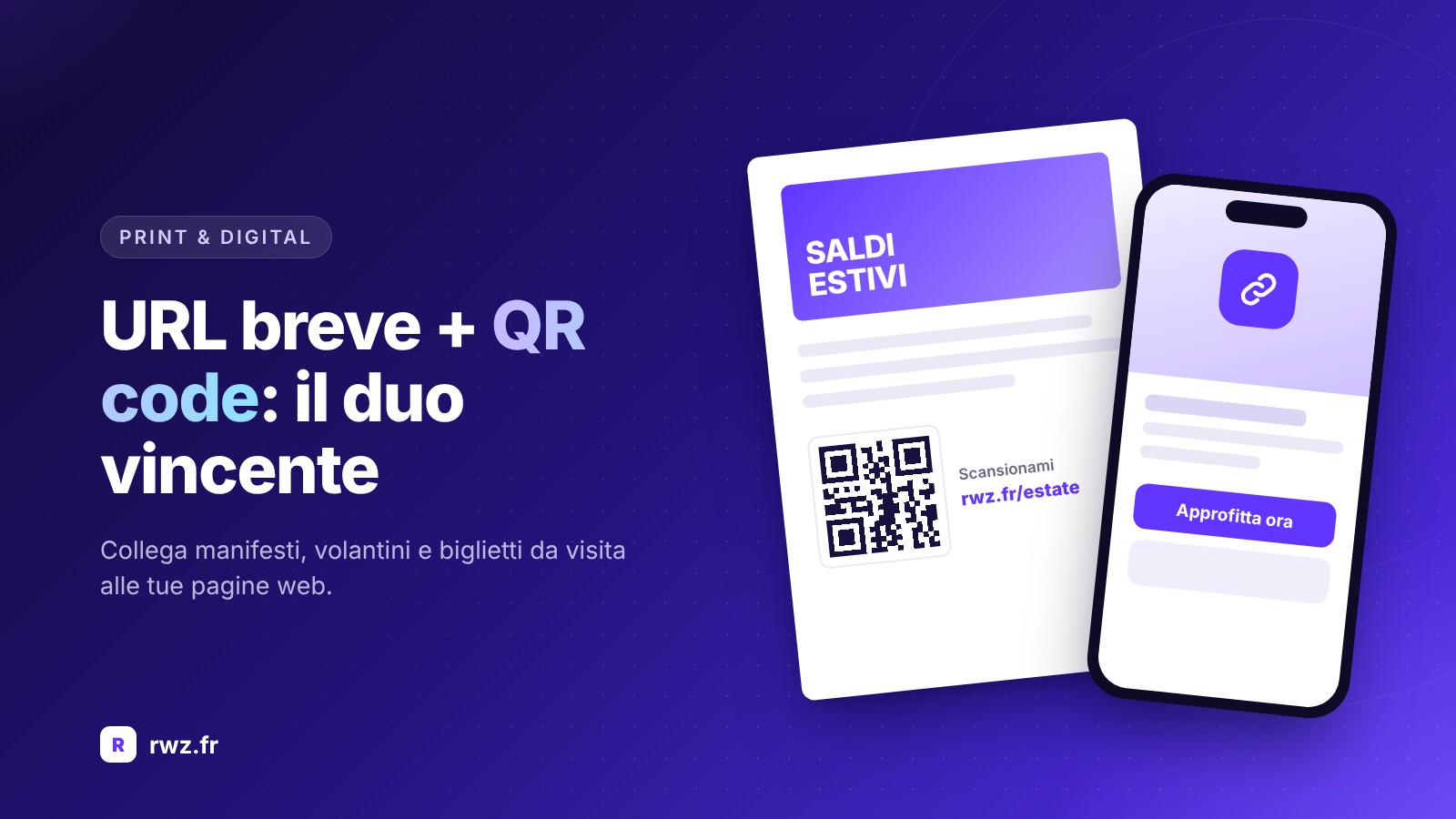 Accorcitore di URL e codice QR: il duo vincente per i tuoi supporti stampati e digitali