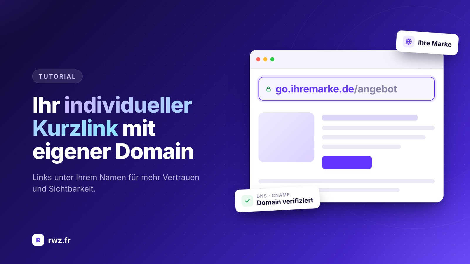So erstellen Sie einen benutzerdefinierten Kurzlink mit Ihrer eigenen Domain