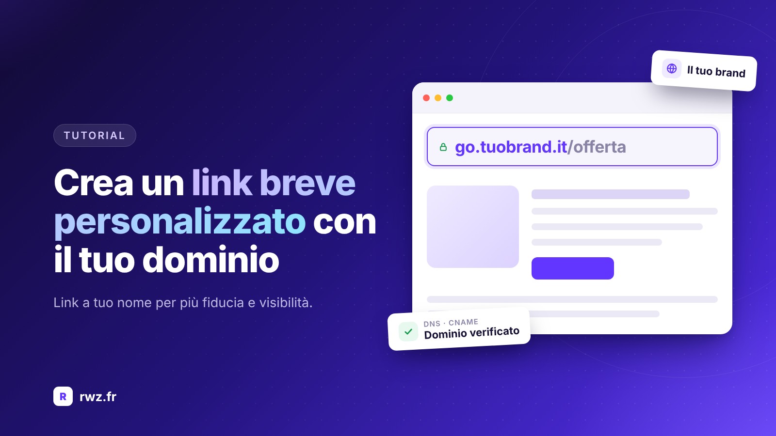 Come creare un link breve personalizzato con il tuo dominio